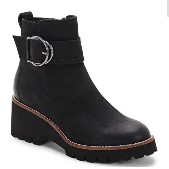Blondo Dahlia Boot Black Leather Suede Waterproof Chelsea Booties size 8 new - Picture 1 of 14
